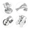 Zinc Alloy Toilet Seat Hinges Chrome Finished Toilet Seat Fittings and Fixtures Perfect Replacement Hinges for Most Wooden Resin MDF Toilet Seats