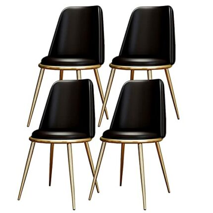 dining chair Kitchen Dining Room Furniture Chairs Dining Chairs Set Of 4 Kitchen Living Room Chairs Water Proof PU Leather Side Chair with Metal