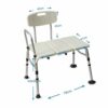 Bath Stools,Shower Chair Bath Seat Bench Height Adjustableportable with Armrest Backrest Aluminum Alloy for Elderly Pregnant Women Bathroom Toile