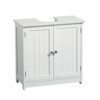 Premier Housewares White Pedestal Sink Under Sink Unit Kitchen Sink Bathroom Under Sink Cabinet Under Basin Storage Undersink Cabinets h60xw60xd3