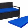A ATH COLLECTION 100% Waterproof 2 3 4 Seater Indoor & Outdoor Bench Cushion Seat Pads for Lawn & Garden, Patio, Office, Coffee Shop with Removab