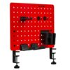 Clamp-On Table & Desk Organiser Storage Pegboard - Easy-to-Install Steel Peg Board Helps You Declutter Your Workspace or Gaming Room - Includes C
