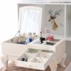 DINGZZ Window Dressing Table Multi-function Makeup Cabinet Mini Bedroom Dressing Table European Small Simple