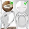 4 Pcs Toilet Seat Bumpers with Plastic 5mm Attachment Toilet Lid Seat Buffer Spacers Self-Adhesive Replacement Bumpers for WC Cover