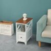 FRDTSG Children's Mini Bedside Table Solid Wood Small Simple Storage Cabinet Narrow Bedside Small Cabinet Width