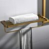 HIGOH Towel Racks, Bathroom Towel Rack Wall Mounted Towel Holder,Antique Towel Rack,All Copper Bathroom Hardware,European Style Towel Holder, Sty
