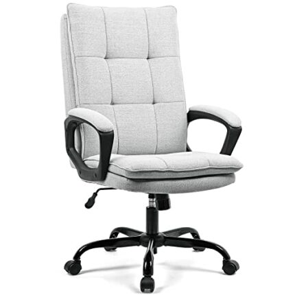 BASETBL F028 Executive Chair Home Computer Fabric Chair, Skin-friendly Fabric Breathable Double-Layer Padding Excellent Support, Stylish Office C