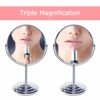 Schliersee Magnifying Vanity Table Mirror Double Sided 7 Inch Swivel 3X Magnification Makeup Standing Mirror
