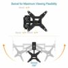 EVERVIEW Full Motion TV Monitor Wall Mount Bracket Articulating Arms Swivel Tilt Extension Rotation for Most 13-42 Inch LED LCD Flat Curved Scree
