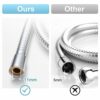 OFFO Large Bore Shower Hose 1.8m, 11mm Bore High-Flow Shower Hose Stainless Steel Replacement High Pressure Shower Hoses,Universal Leakproof & An