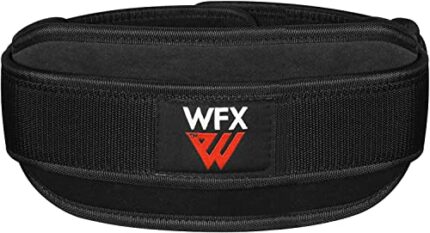 WFX Weight Lifting Belt Gym Fitness Training Double Strength Neoprene 5.5 Inch Bodybuilding Workout Belt Men Women Support Powerlifting Squats De