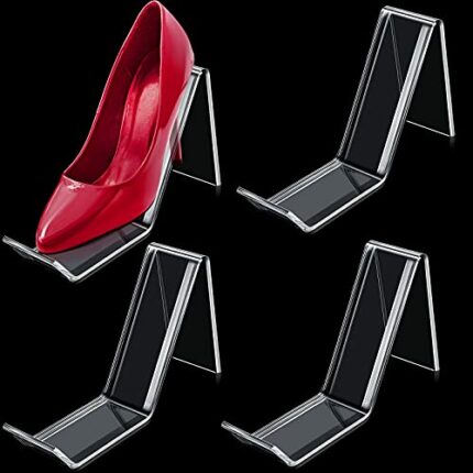 Acrylic Clear Shoe Display Stand Shoe Display Rack Holder Acrylic Display Stands Shoe Store Display Stands for Women's Sandal, Sports Shoes (8 Pi