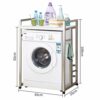 -Washer Storage Frames for over Toilet,Shelf Washinghine Shelf over Washinghine Storage Rack,With Wheels - Utility Stainless Steel Metal Bathroom
