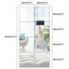 ZeRyan 8 PCS 12"x12" Square Mirror Wall Sticker, Patchwork Full Body Mirror, Frameless Self-Adhesive Mirror, Easy to Install Home Wall Decoration