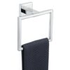TQKAG Brushed Gold Towel Ring Bathroom Hand Towel Holder Stainless Steel Square Towel Bar Hangers Wall Mounted