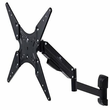 Maclean TV Wall Mount LCD LED Plasma Monitor Swivel Tiltable Gas Spring Up To 22kg 32" - 55" Max VESA 400x400 (2 arms)