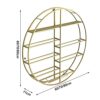 EYLINK Metal Gold Wine Bottle Holder Wall Mounted Display, Wine Racks Wall Hanging Mounted Wine Champagne Glass Goblets Stemware Rack Holder, Rou