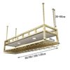 SUCHETA Wine Rack Ceiling Wine Rack Suspension Wine Glass Holder Wine Bottle Holder Overhead Garage Storage Hanging Plant Shelf Wall Mount Shelf