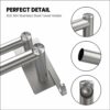 GVKAR Self Adhesive Towel Rail SUS 304 Stainless Steel Bath Towel Holder with 2 Hooks for Kitchen Bathroom 17.5 inch 2-Tier Towel Rack Wall Mount