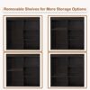 DINZI LVJ Shoe Bench, 9 Cubbies Shoe Organizer for Entryway, Storage Bench with Cushion, Cubby Shoe Rack with Adjustable Shelves for Living Room,