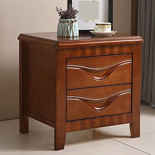LUKEO Simple Bedroom Bedside Table, Independent Storage Cabinet Solid Wood Bedside Table