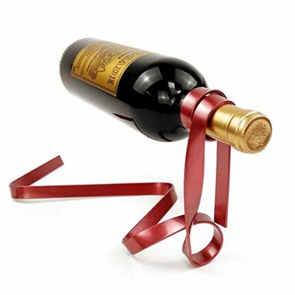 PIBM Stylish Simplicity Creative Color Ribbon Suspension Wine Rack Gravity Balance Hangover Bracket Bar Novelty Personality Creative Desktop Porc