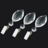 Swpeet 10Pcs Lute Tablecloth Weights with 10Pcs Metal Clip Kit, Crystal Glass Teardrop Prisms Pendant Tablecloth Weights for Picnic Tables Tablec