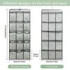 Zimso 30 Pockets Dual Sided Hanging Shoe Organizer Hanging Shoe Shelves , Shoe Hanger Organizer for Closet 43.9 x 43.9 in (Grey)