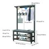 Coat Rack with Bench Coat Racks with 10 Hooks Metal Frame Coat Rack with Bench Coat Rack with Bench for Hallway, Entryway, 80/100 * 33 * 172cm (8