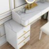 DINGZZ Bedroom Light Vanity, Small Desk Wind Bedroom Large Capacity Storage Cabinet