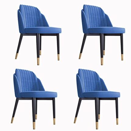 dining chair Kitchen Dining Room Furniture Chairs Dining Chair Set Of 4 with Metal Legs Velvet Seat And Backrests For Lounge Kitchen Bedroom Livi