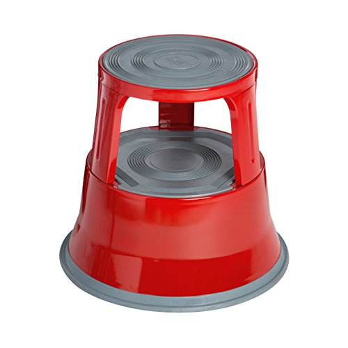 Premier Housewares 2 Tier Step Stool, Rubber and Steel, Light Grey