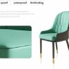 dining chair Kitchen Dining Room Furniture Chairs Pu Leather Dining Chairs Set Of 4 Modern Kitchen Side Chairs With Metal Feet Waterproof Oilproo