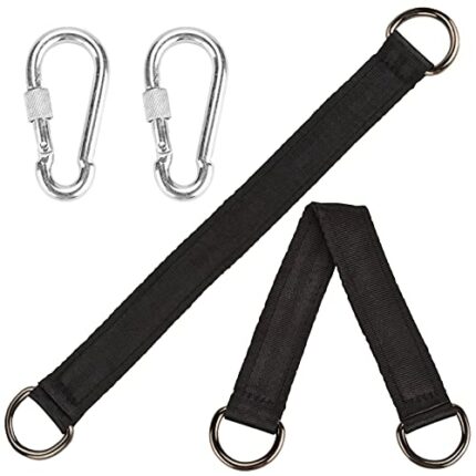 AIBAOBAO Swing Hanging Straps, 2 PCS Adjustable Tree Swing Straps with 2 PCS Zinc Alloy Carabiners Holds up 1000 lbs, Hammock Straps Kit for Tree
