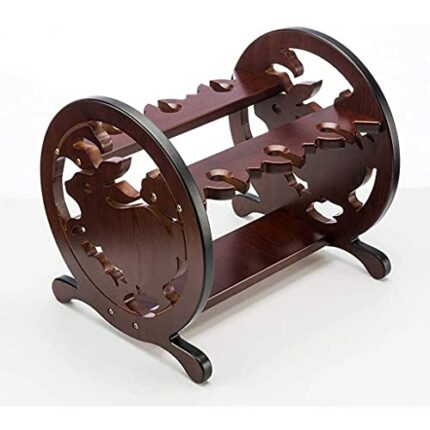 NEOCHY Countertop Rustic Wine Rack，Wine Display Storage Wine Rack Wine Storage European Grape Wine Glass Rack