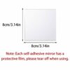 DRERIO 50Pcs Mirror Tiles Self Adhesive Acrylic Mini Square Mirror Small Craft Mirror Tiles Plastic Mirror Tiny Mirror Stickers Mosaic Tiles for