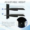 FEBTECH - Projector Shelf for Wall - Wall Mounted Shelf - Floating Shelf for Tv,DVD Players,Games Consoles, Cable Boxes, TV Accessories, 2 Shelf,