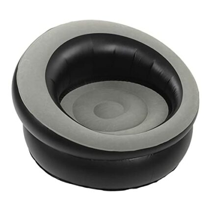 Inflatable Chair, Ergonomic Blow Up Couch Air Lazy Sofa Fast Inflation and Leakage Free, Flocking Surface Inflatable Lounge Chair for Indoor and