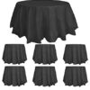 ZeriTlolen Round table cloth, Tbalecloth (Red and White, 3-Pcs)