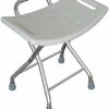 Bath Stools,Shower Chair Bath Chair Shower Stool Bath Lightweight Seat Aluminum Foldable Age Handicapped Pregnant Enclosure 100Kg