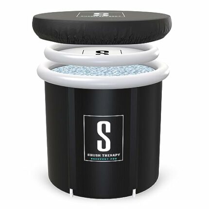 Ice Bath Tub By Shush Therapy With Lid And All Weather Cover - For Outdoor Cold Water Therapy Sports Recovery Cold Plunge Portable Ice Bath Plung