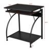 WALNUT Computer Desks PC Laptop Desks Learning Workstations Home Office Furniture Black (Color : A, Size : 27.6X18.5X29.2'')