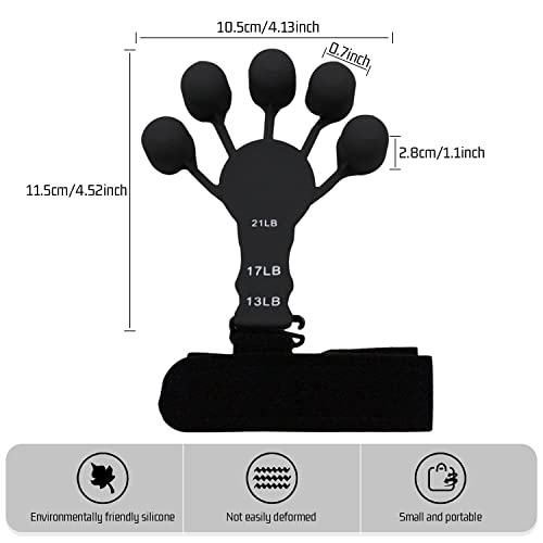 LSYYSL 1 Finger Strengthener, 1 Adjustment Strap, Silicone Wrist Stretcher, Hand Grip Strength Trainer, Strengthener, Hand Exercise Equipment for