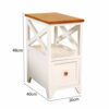 FRDTSG Children's Mini Bedside Table Solid Wood Small Simple Storage Cabinet Narrow Bedside Small Cabinet Width