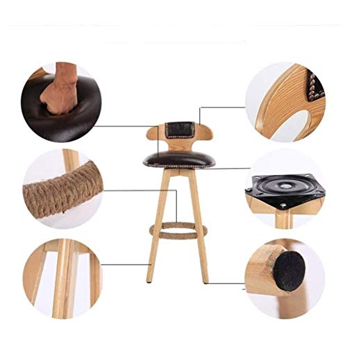 SDFGH Nordic light luxury bar chair simple net red bar stool front desk cafe restaurant leisure back high stool (Color : Argento)