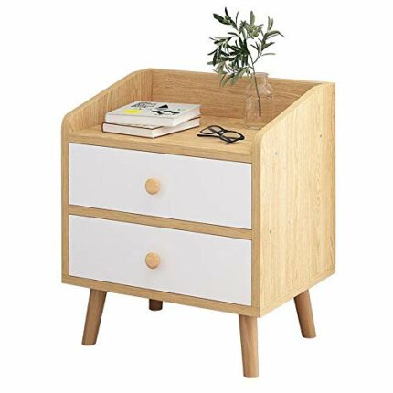 SDFGH Bedside Table Simple Bedroom Bedside Cabinet Self-contained Storage Locker Solid Wood Bedside Cabinet Nordic