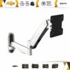 RICOO Monitor Mount Tilt Swivel approx 15-33 Inch for LED LCD Flatscreens S2711 Wall Bracket Arm Gas Spring Universal for VESA 75x75 100x100