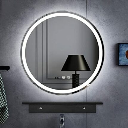 SkiPdr Bathroom mirror Wall-mounted Vanity Mirror, Illuminated LED, Backlit Frameless With Lights, Anti-fog