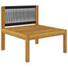WODMB Garden Furniture 4 pcs with cushions Cream Solid Acacia Wood Garden Set Outdoor Furniture (Color : A, Size : One size)