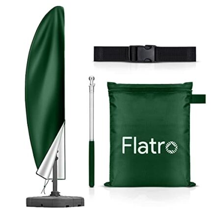 FLATRO Parasol Covers Cantilever Banana Umbrella Parasol Cover - Waterproof, Windproof with Drawstring, Full Zip and Storage Bag - 420d Oxford wi